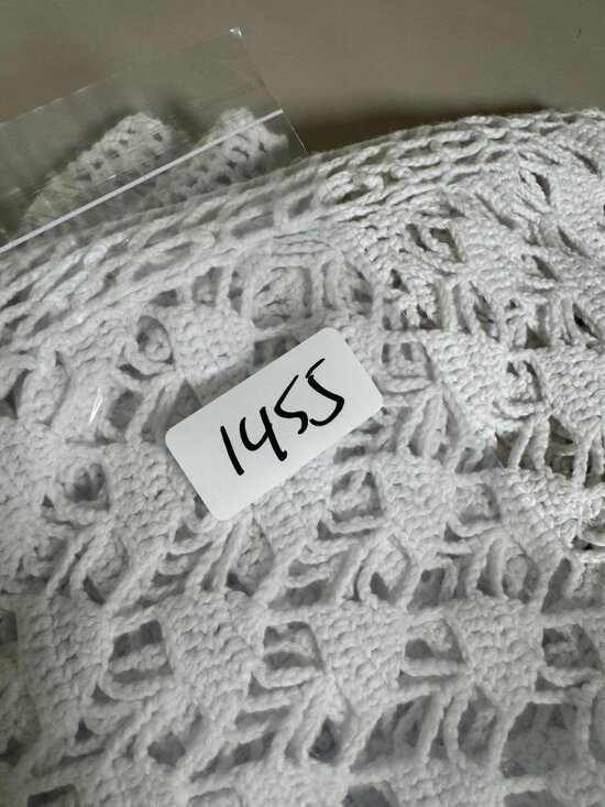 Kamiseta Crochet Open Knit White Top size XXS Short Sleeves Cottage Beachy - Picture 9 of 15